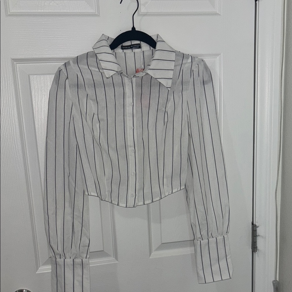 Striped Button-Up Blouse